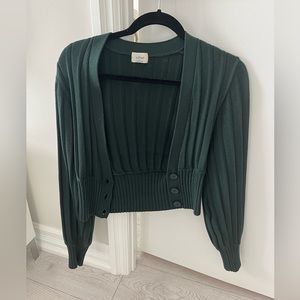 Wilfred Plunge Front Cardigan size small worn twice stunning dark green